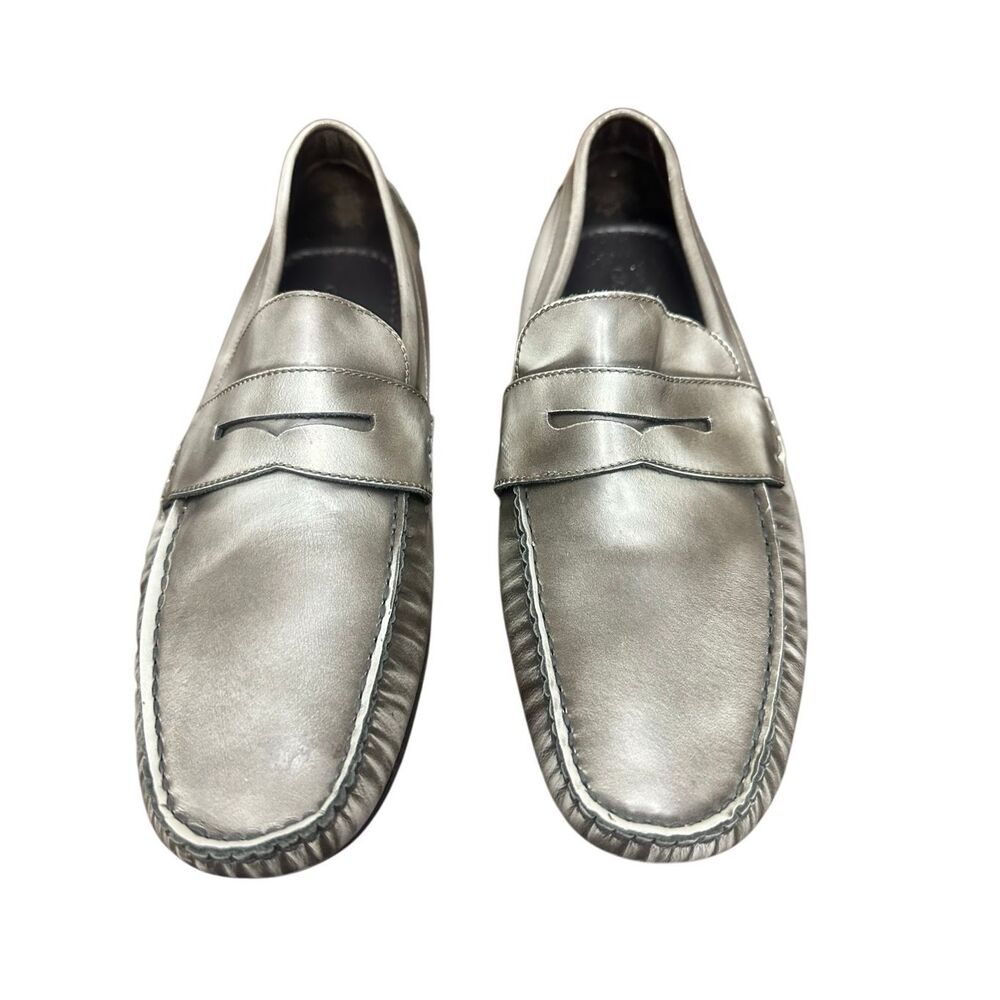 Draft Canali Man Loafers Tie Dye Gray Size 42.US 9